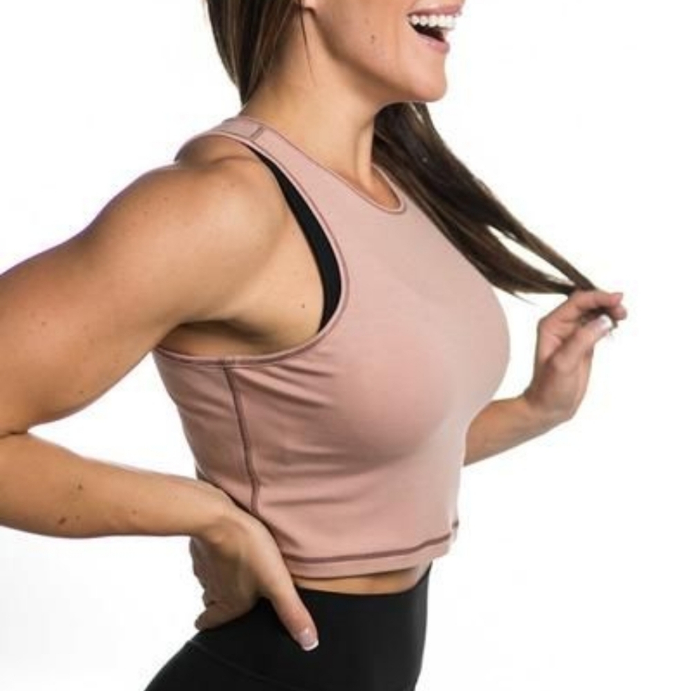 P'tula Tisha Crop in Salmon Berry Pink